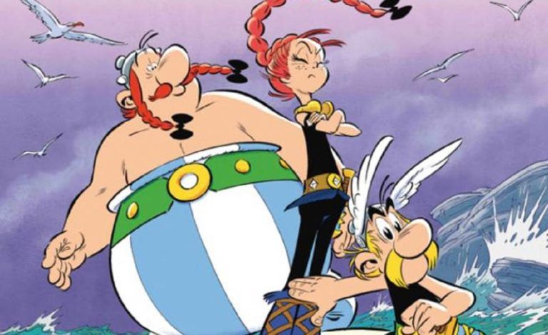 Portada en la que aparecen Astérix, Obélix y la nueva incorporación Adrenalina.